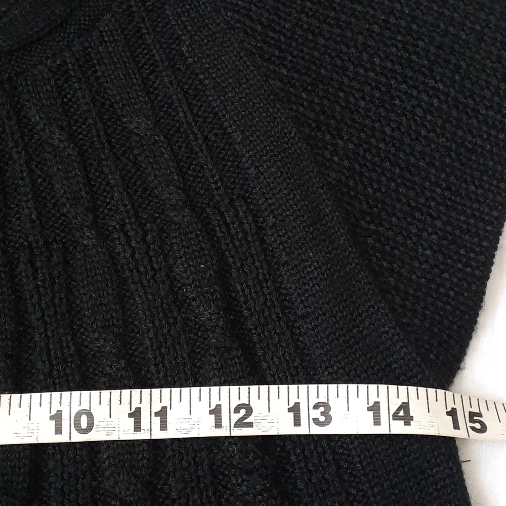 Calvin Klein women Whimsigoth black merino wool blend cable knit dress … - Picture 13 of 13